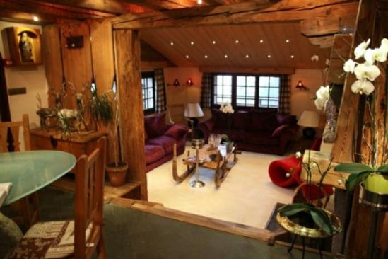 Idee mobilier rustique salon design chalet moderne