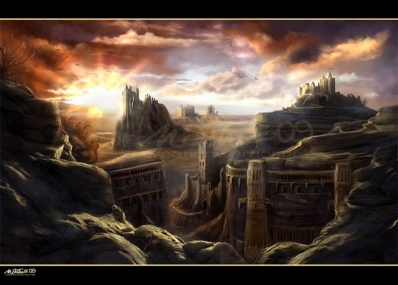 Paysages fantastiques ville roche img